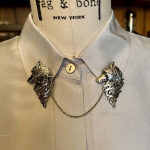 Gold Wolf Lapel Chain